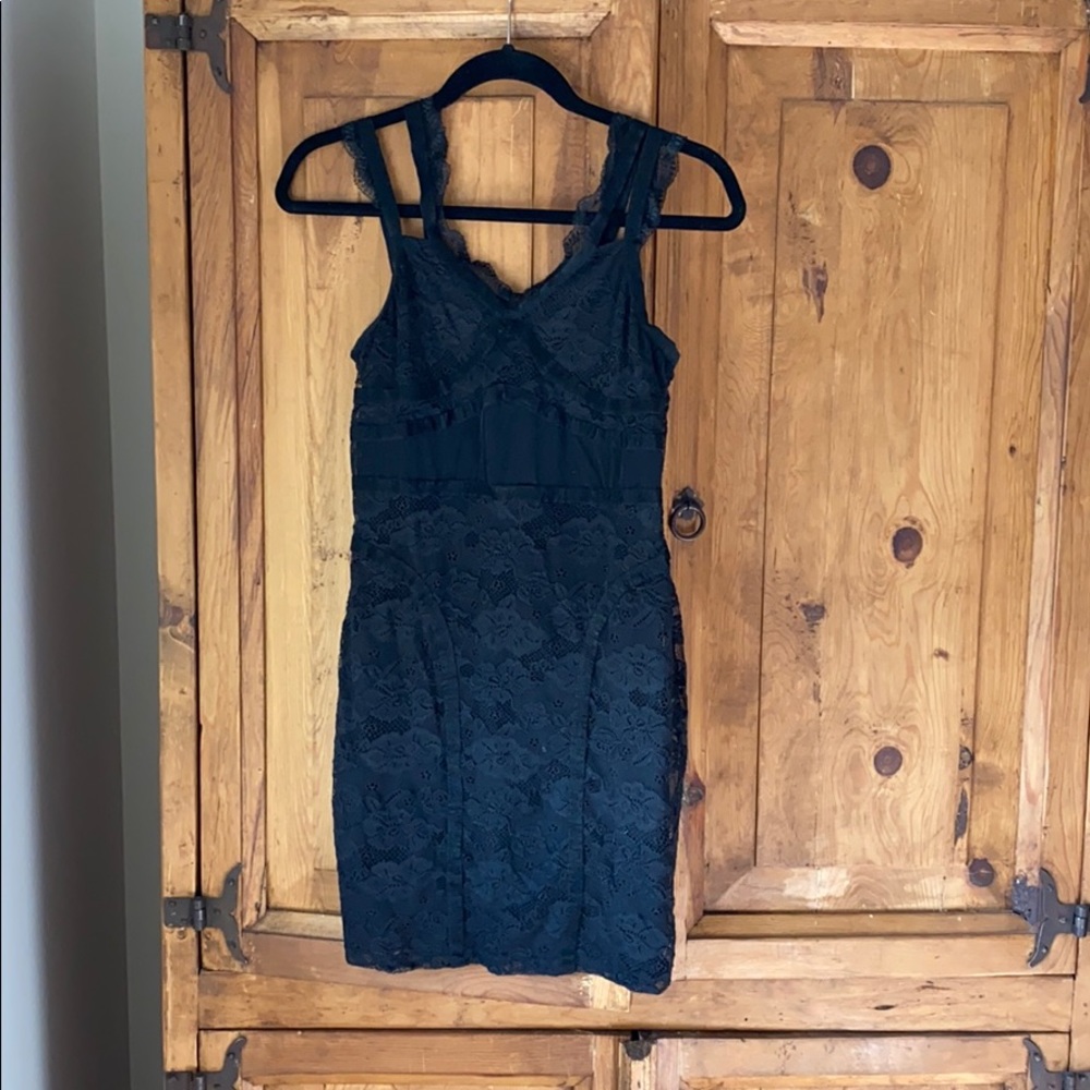 Black mini dress